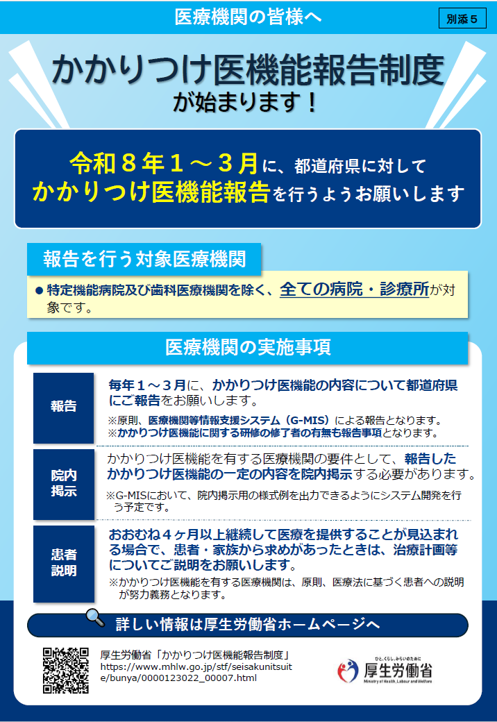 医療機関向け制度周知リーフレット1
